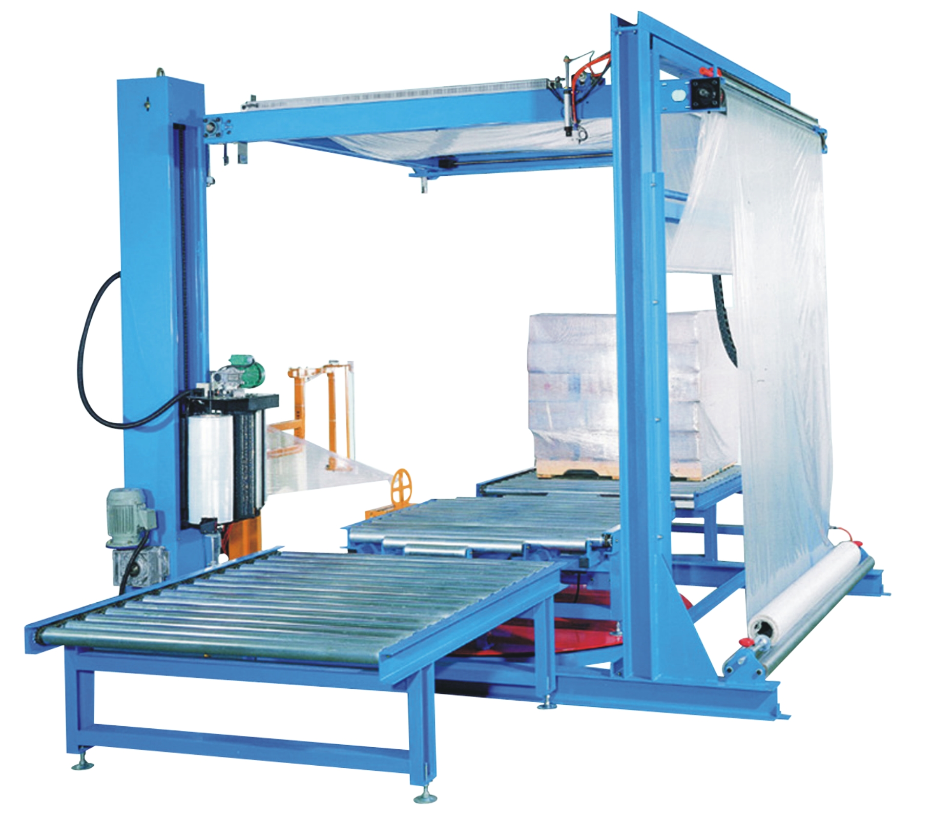 全自動裹膜機加全自動覆膜機